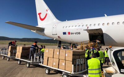 La distribución farmacéutica inaugura el corredor aéreo sanitario entre China y España del aeropuerto de Ciudad Real